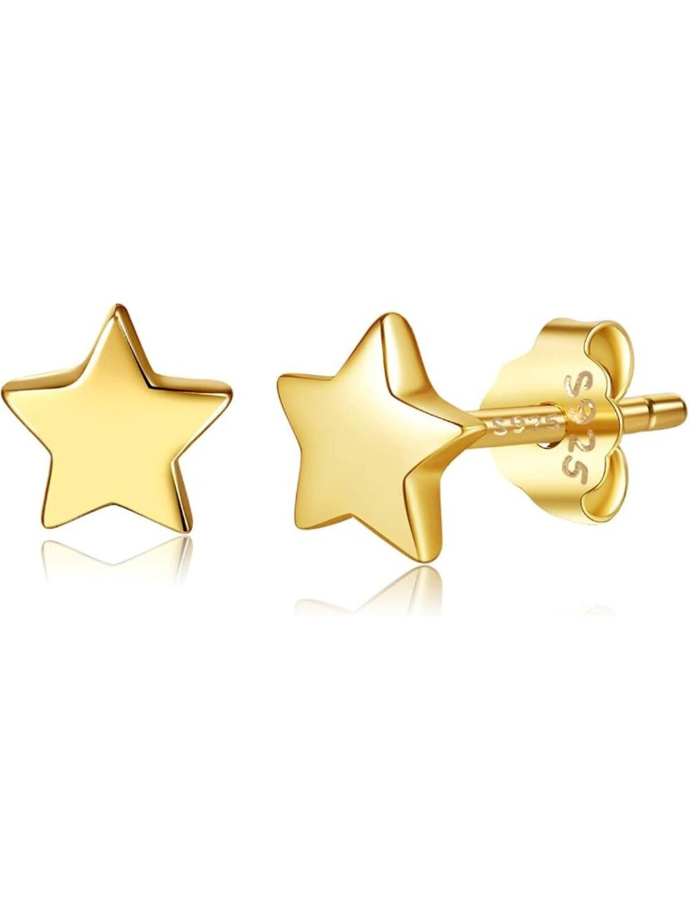Dainty 925 Sterling Silver Stud Earrings - Chic Star, Moon, Heart, Cat